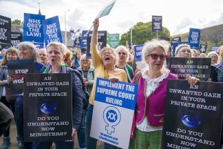 Police apologise to For Women Scotland campaigner after ‘no crime committed’ at Holyrood protest
