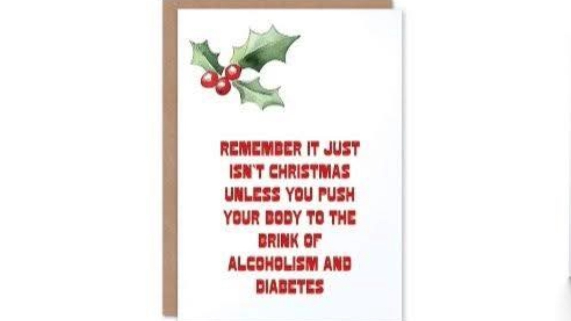 The Christmas-themed card was pulled.