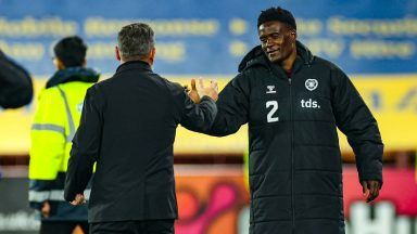 Derek McInnes hails ‘real deal’ Landry Kabore after Hearts double against Dundee