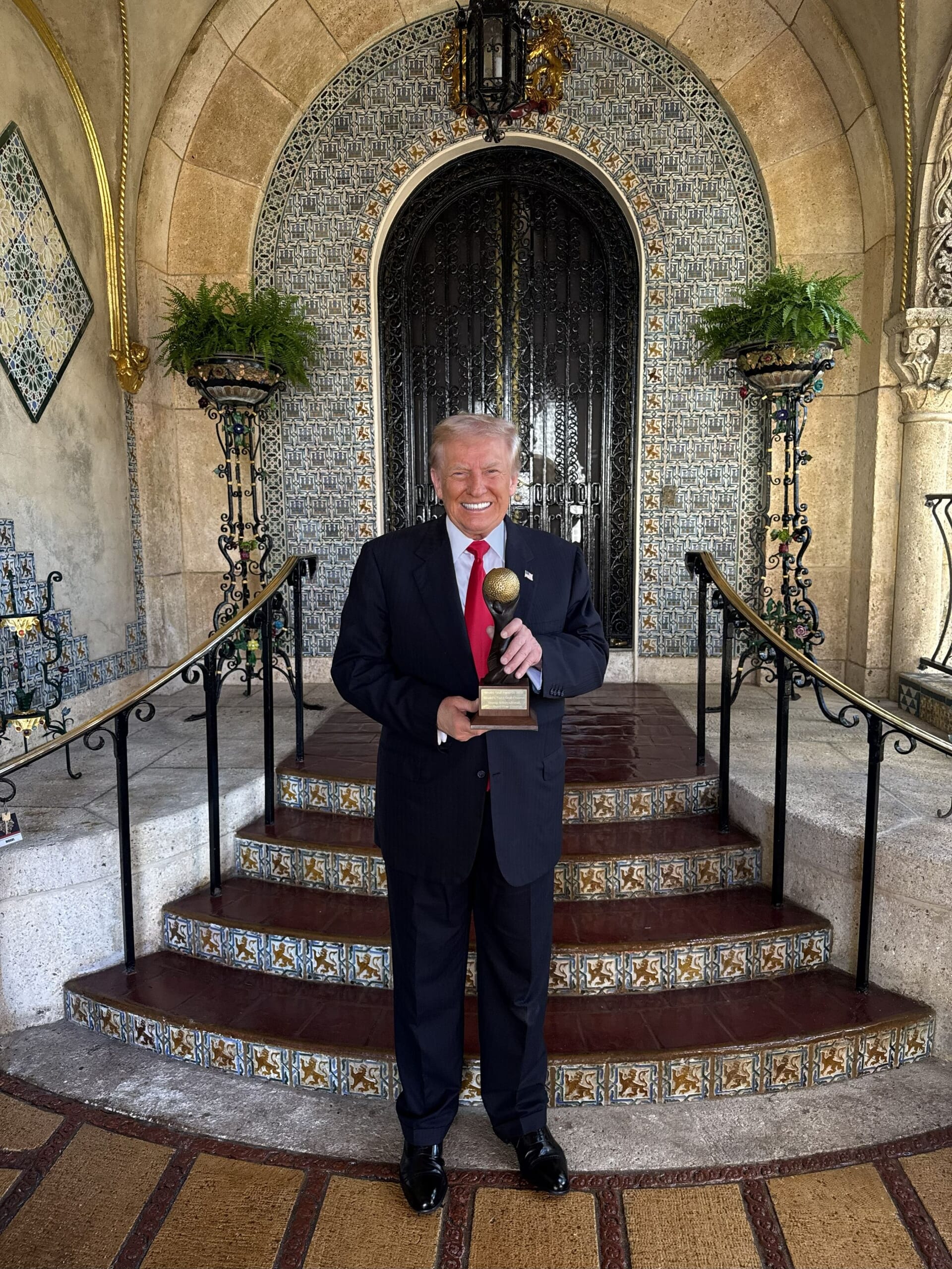 President Trump 'honoured' by award.