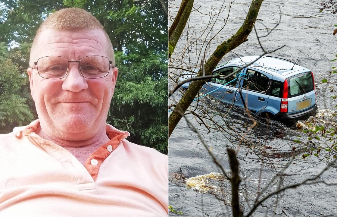 Search for driver who fled after car plunged into River Nairn