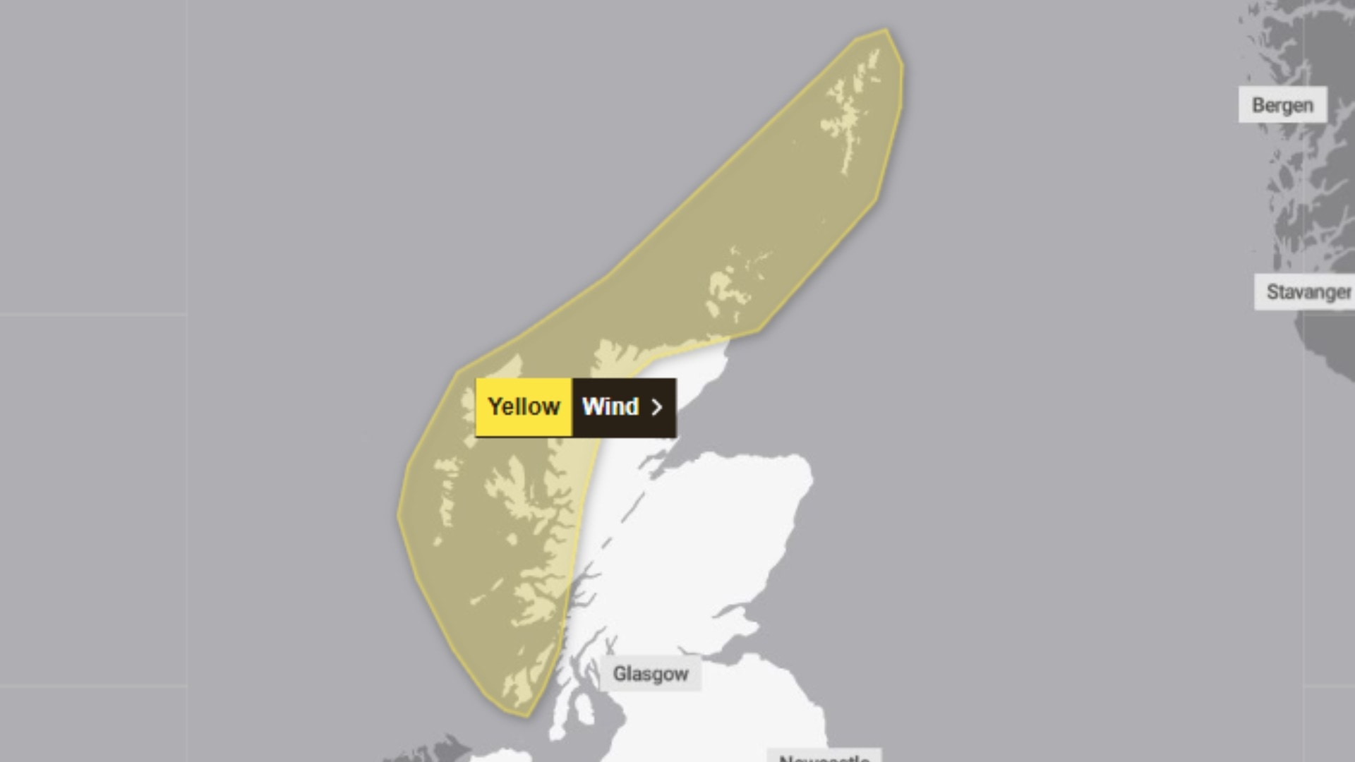 Met Office yellow warning for north west Scotland