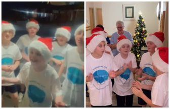 Denny boys singing superstars spread Christmas cheer at hospice