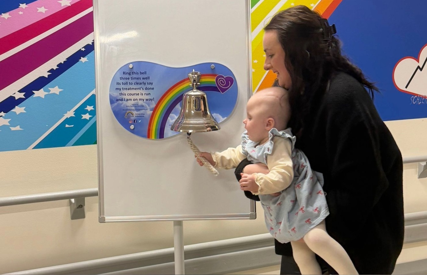 Emilie rang the bell before her first birthday.