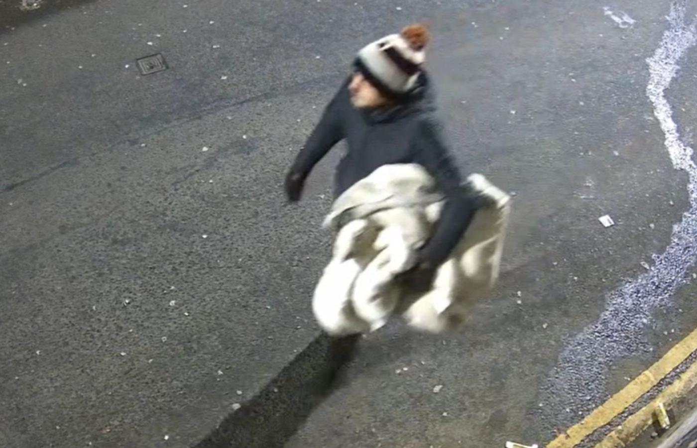 CCTV footage of Mihai-Nicolae Patran walking on Mitchell Street, Glasgow, on November 26, 2023 