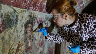 Fresco of Jesus as the Good Shepherd uncovered in Turkish town visited by pope
