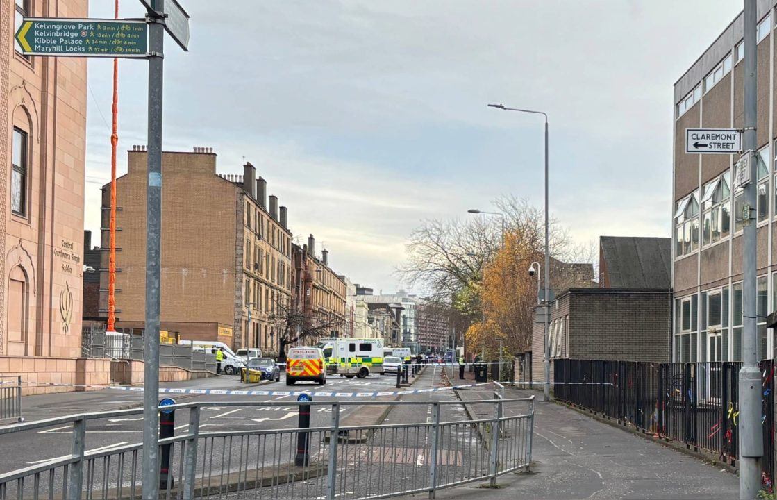 Police close down Glasgow’s Berkeley Street as forensic tent erected at scene