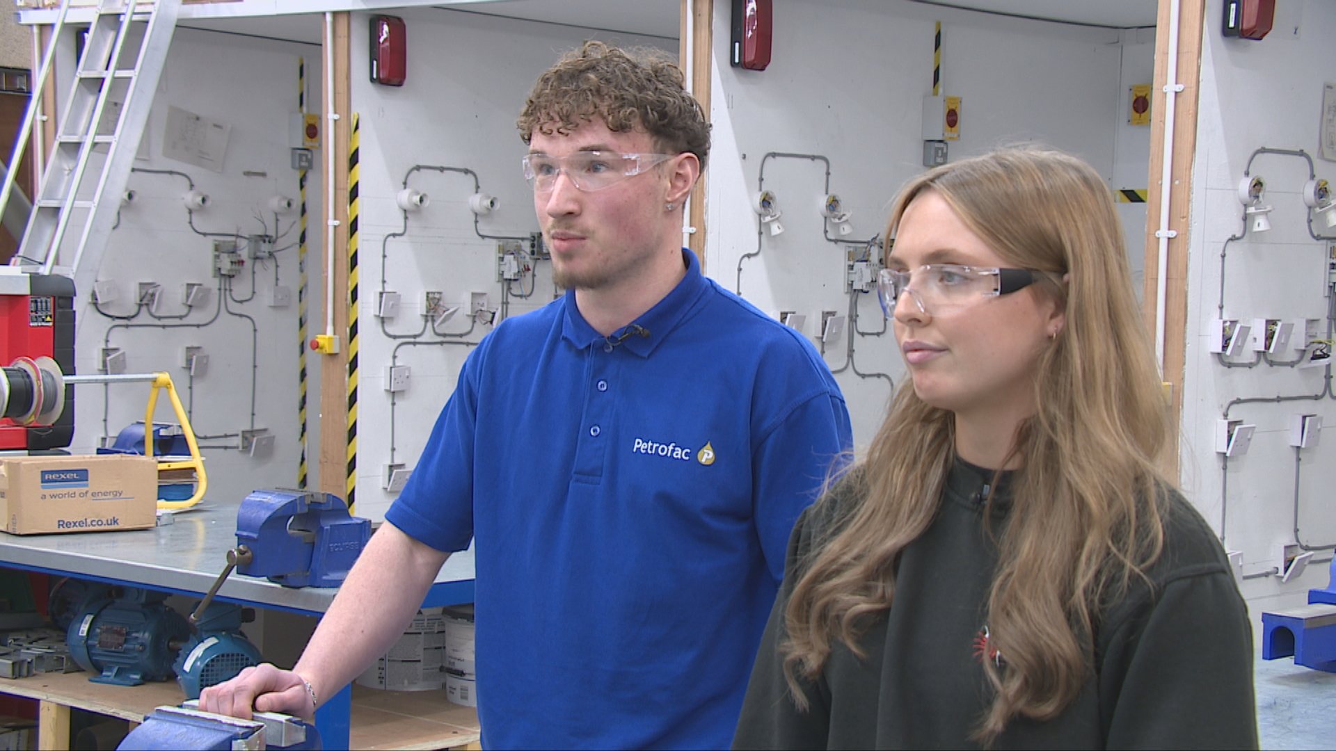 Modern apprentices Freddie and Ellie