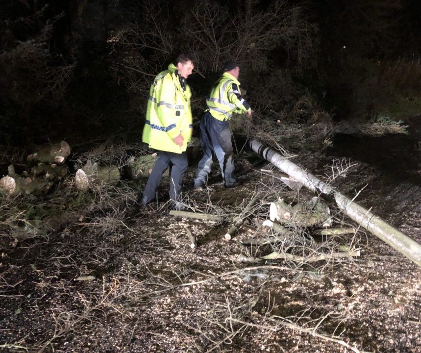 ‘Hi-viz knight in shining armour’ came to rescue after Storm Bram brought down lamppost