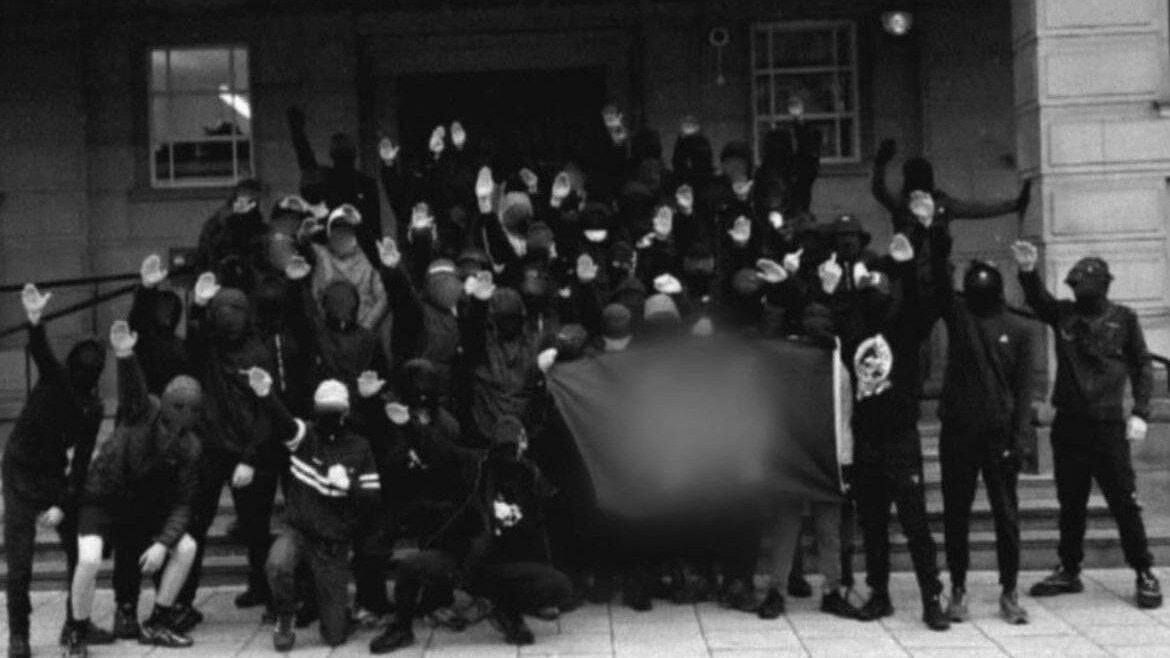 Suspect charged after ‘group do Nazi salute behind SS flag’ outside Kirkcaldy town hall