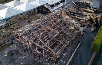 Drone images show aftermath of devastating fire that burned down Ayrshire garden centre and cafe