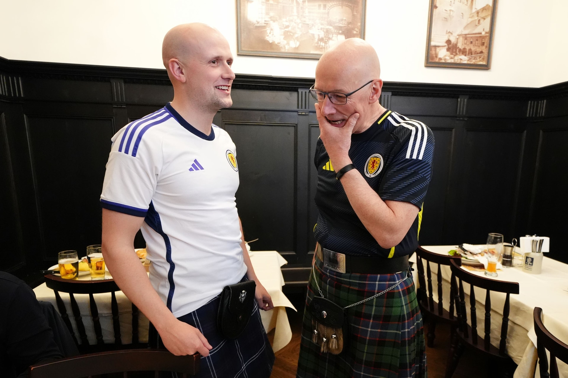 The First Minister, right, travelled to Germany the last time Scotland qualified for a major football tournament.