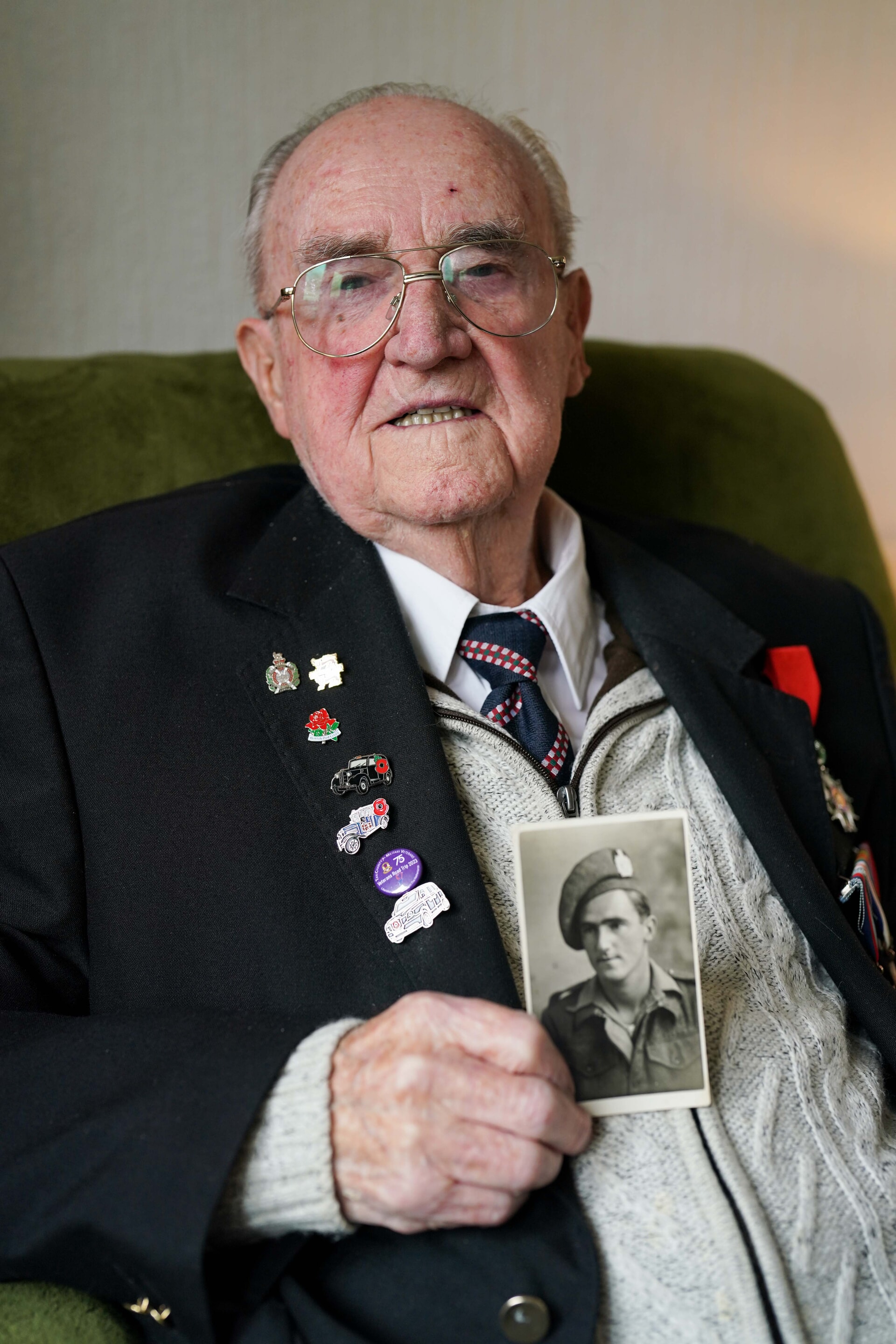 Mr Baldwin served with the 6th Battalion of the King's Own Scottish Borderers (KOSB) and landed in northern France aged just 18 three weeks after D-Day in June 1944