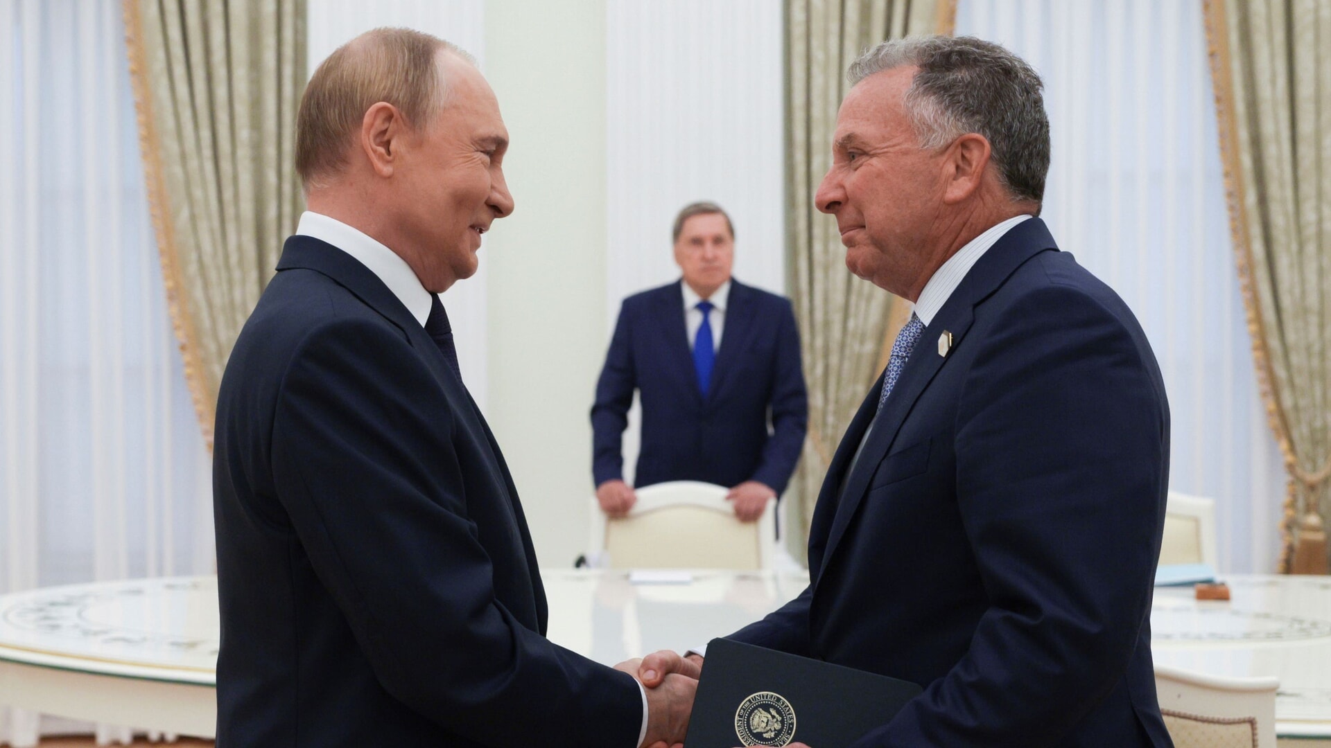 Vladimir Putin and Steve Witkoff meeting in August.