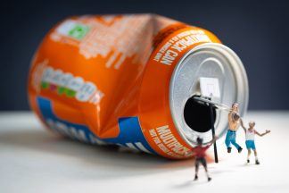 Tiny figures explore Irn-Bru cans in Gordonstoun student collaboration with top photographer
