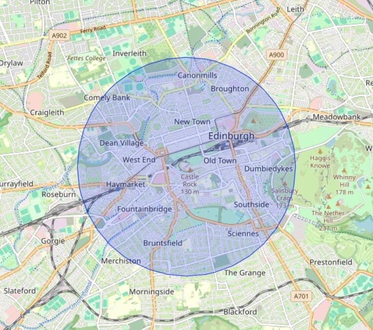 A temporary airspace restriction will be in place covering the city centre