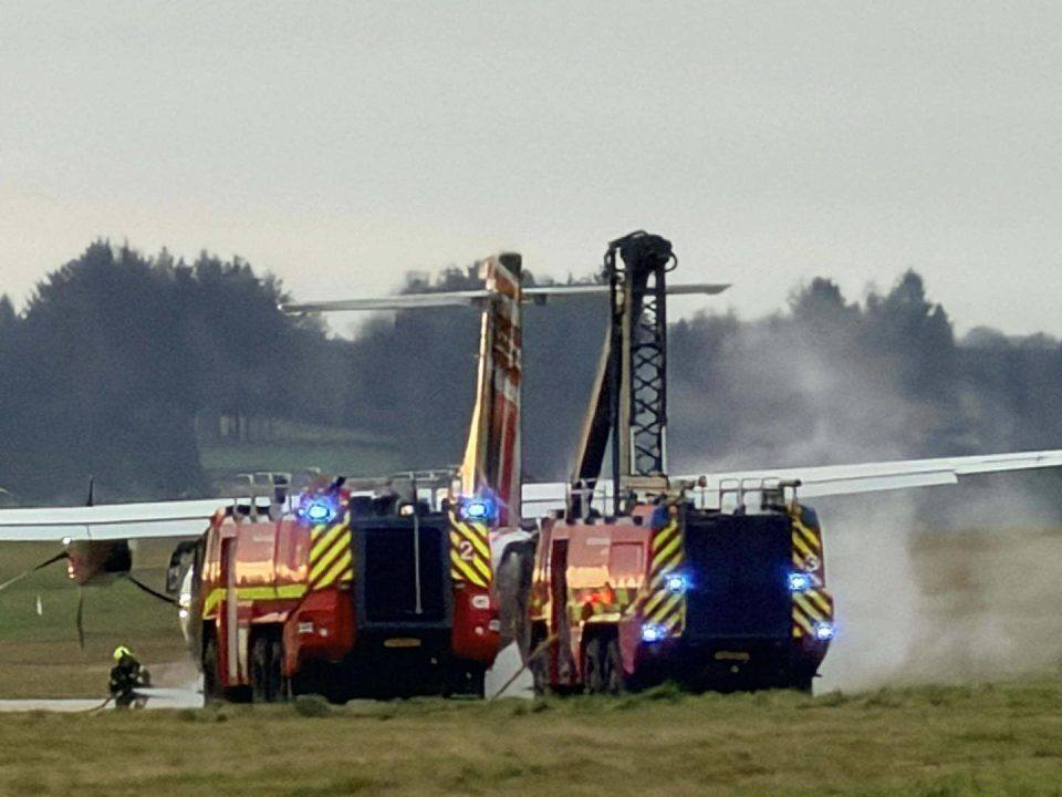 Flights diverted and cancelled at Aberdeen Airport after plane tyre bursts on runway