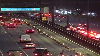 ‘Heavy’ congestion on M8 at rush hour after crash