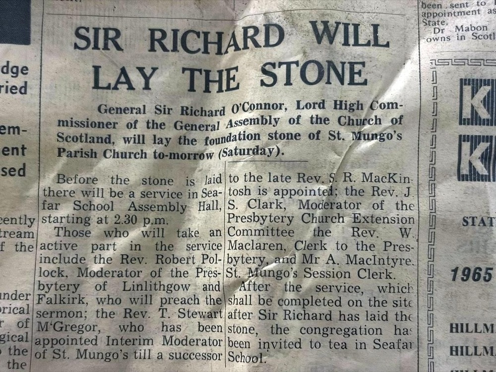 News report about the church from November 1964.