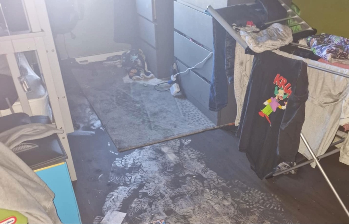 The fire has devastated the entire house.