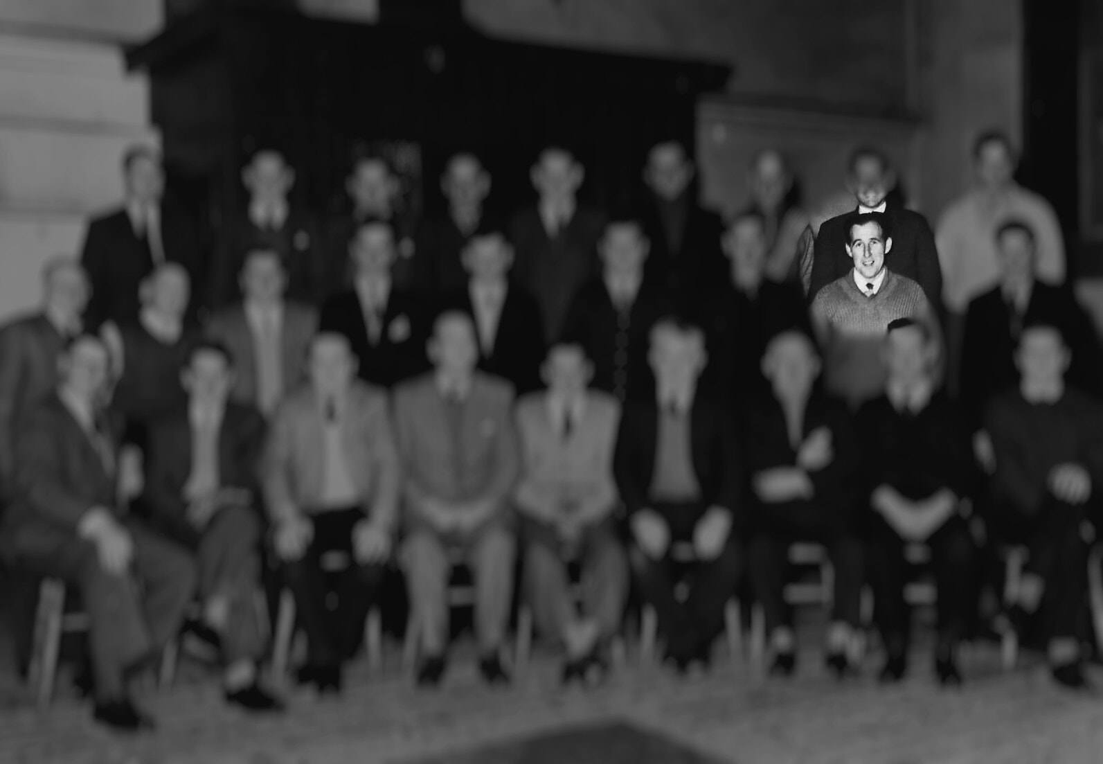 George Howe in Arbirlot Church hall in October, 1962.