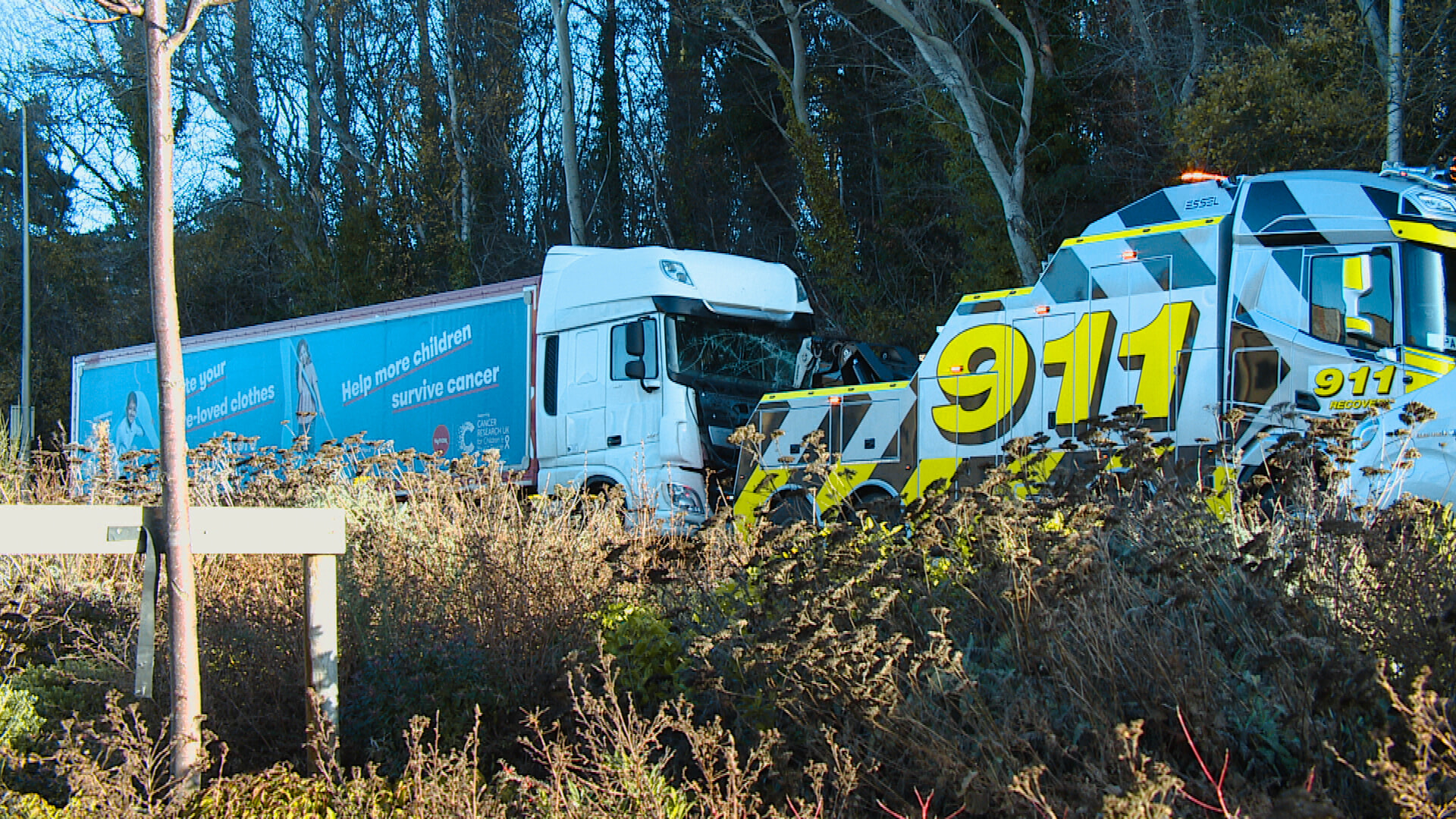 Two lorries and a bus have been involved in a crash during rush hour in Edinburgh on Tuesday morning.Emergency services were called to Maybury Road after the collision at around 8.15am.