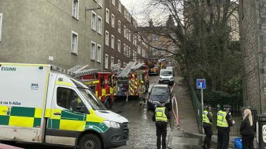 Edinburgh’s Grassmarket closed due to ongoing flat fire