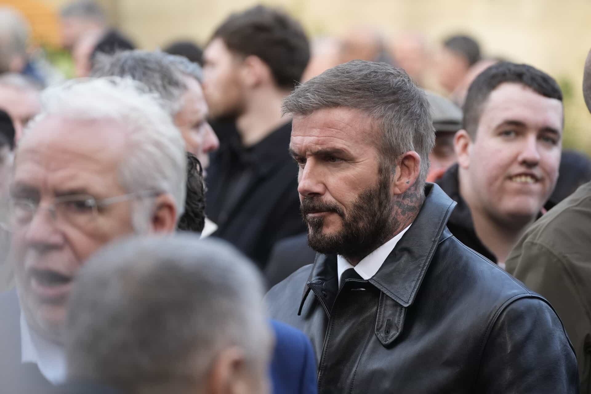 Sir David Beckham was among the mourners