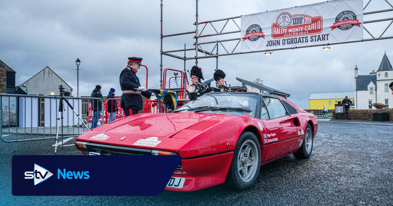 Dozens of classic cars set off from Scotland for Monte Carlo rally