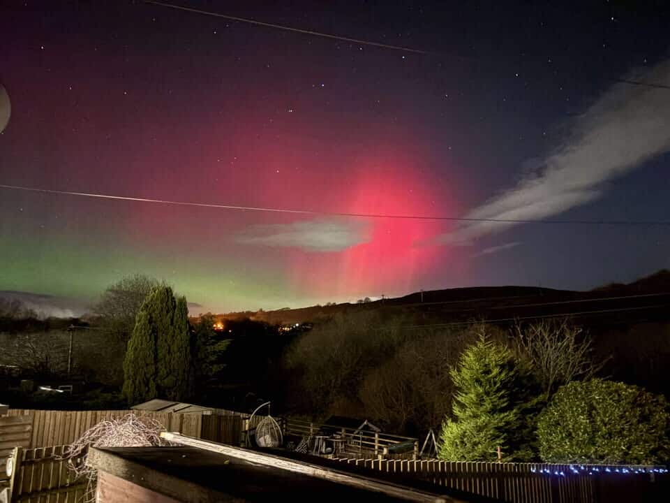 Northern Lights in South Ayrshire.