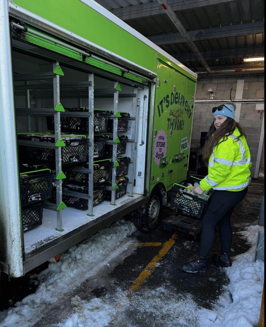 Trevor and Meghan volunteered to transport the goods.