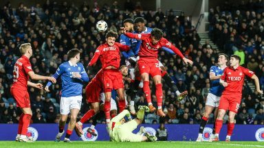 Rangers move into second place in Premiership with 2-0 win over Aberdeen
