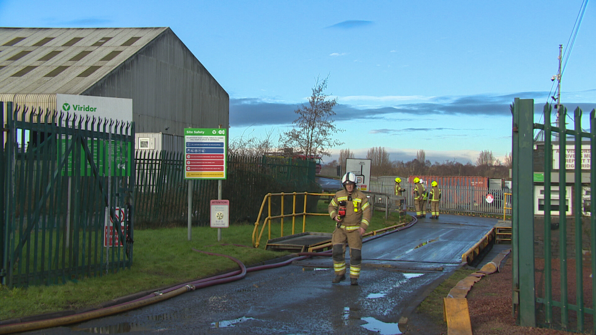 Emergency services were alerted to the incident at a transfer station operated by Viridor, where waste is temporarily held, sorted, and compacted after collection and before transport to recycling centres, on Middleton Road, Linwood.