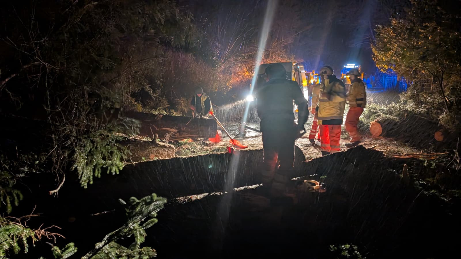 BEAR Scotland has worked through the night to clear the road.