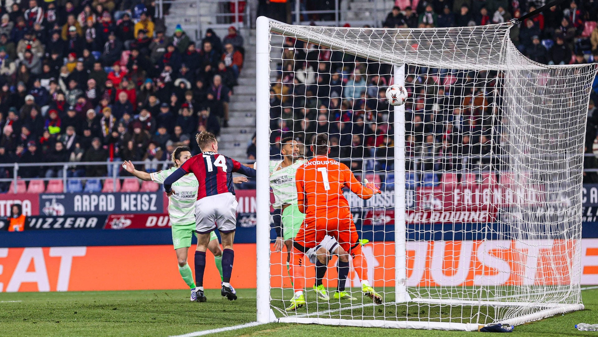 Celtic's hard-fought point from their trip to Bologna has kept their Europa League hopes alive.