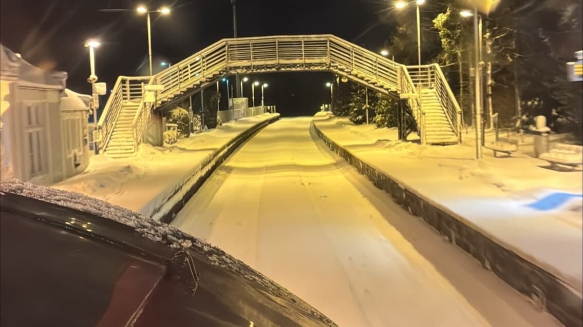 Insch Station from Snowplough.