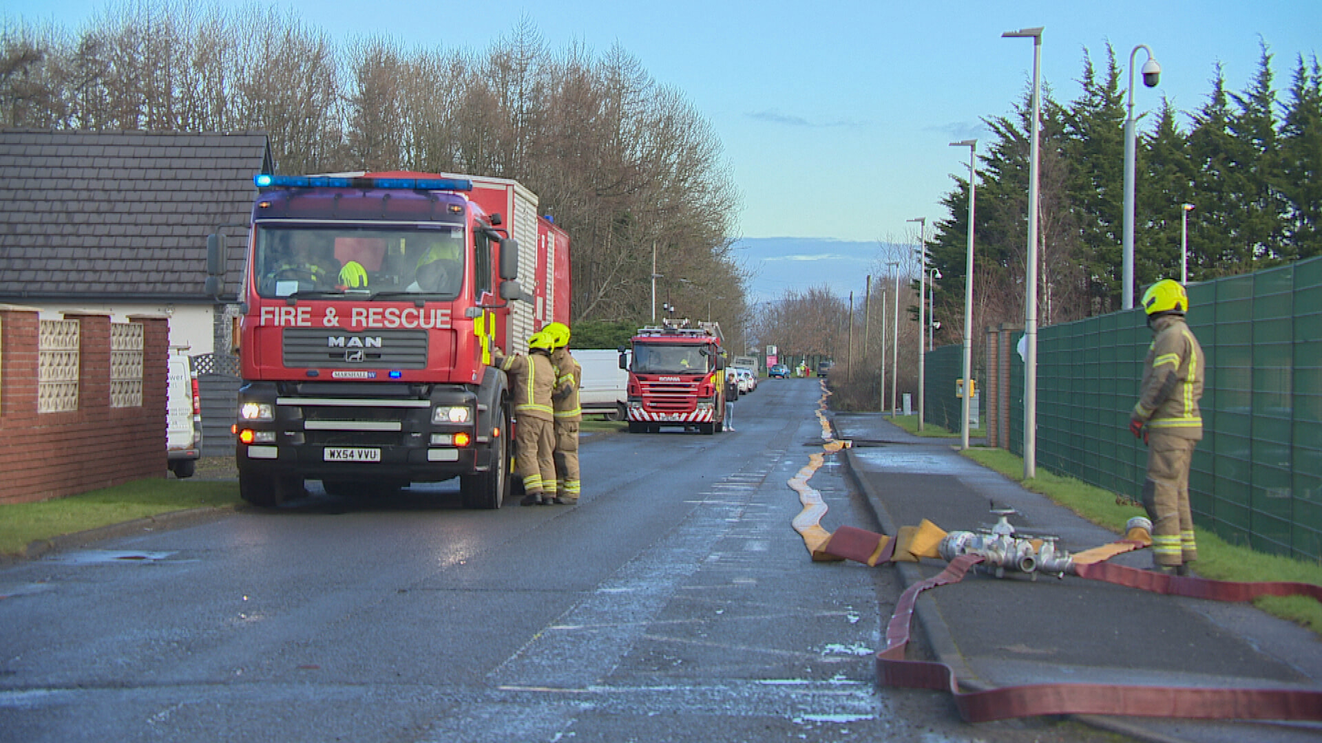 Emergency services were alerted to the incident at a transfer station operated by Viridor, where waste is temporarily held, sorted, and compacted after collection and before transport to recycling centres, on Middleton Road, Linwood.