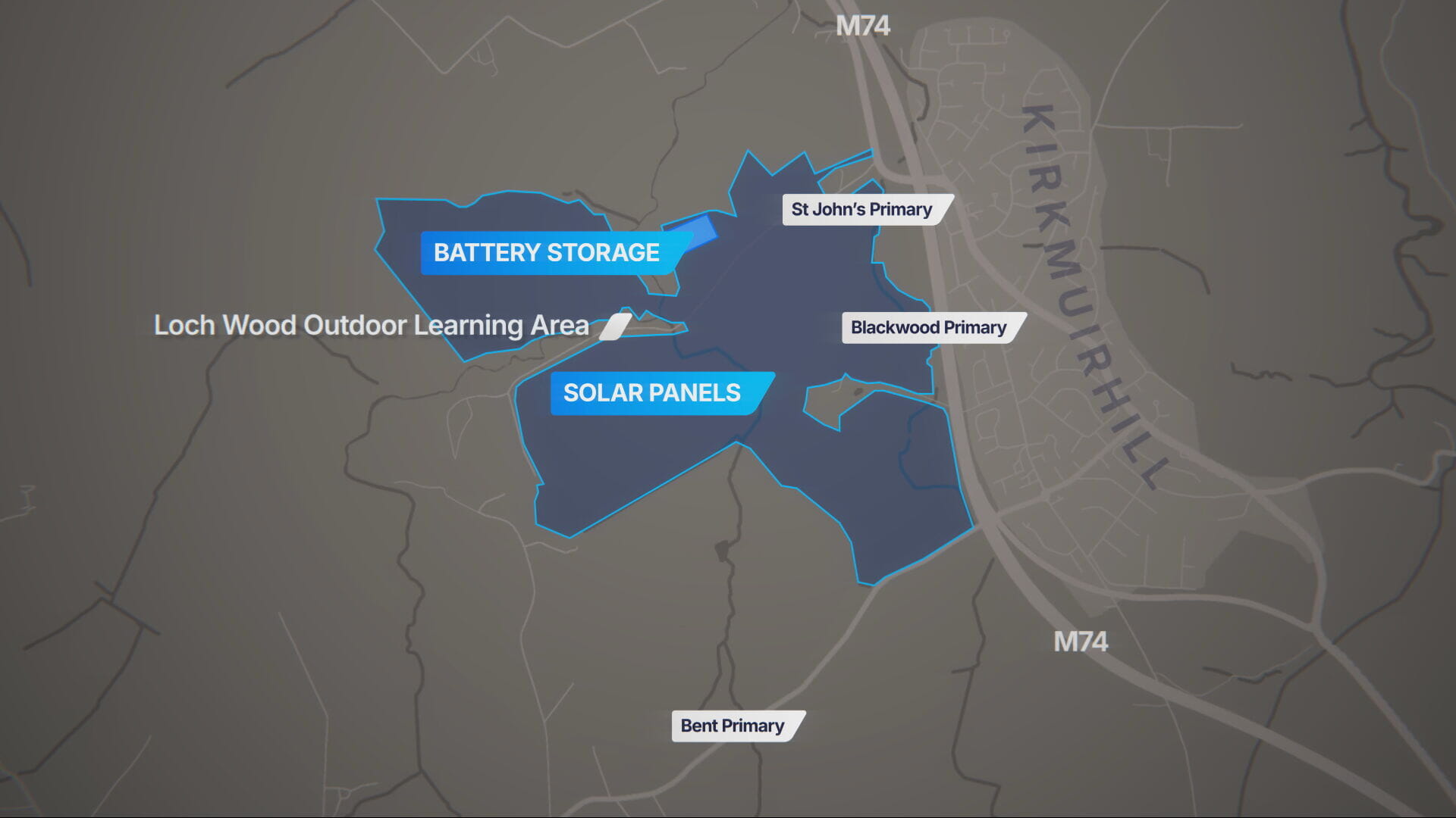 Plans for a solar and battery energy storage site at Blackwood Estate