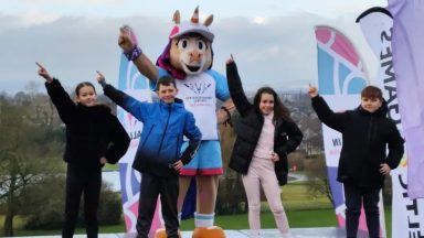 Mascot leads park event to mark six months until ‘smartest’ Commonwealth Games