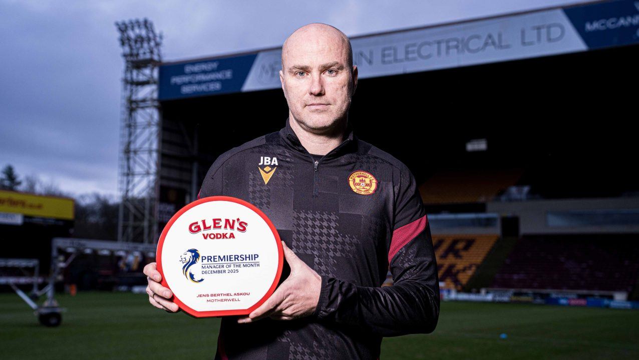Motherwell boss Jens Berthel Askou named as Premiership manager of the month