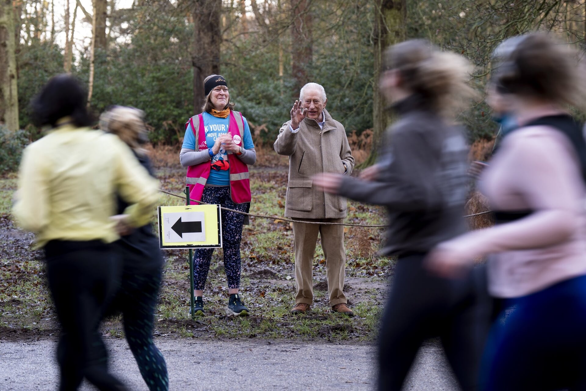 King Charles cheered on participants at the event