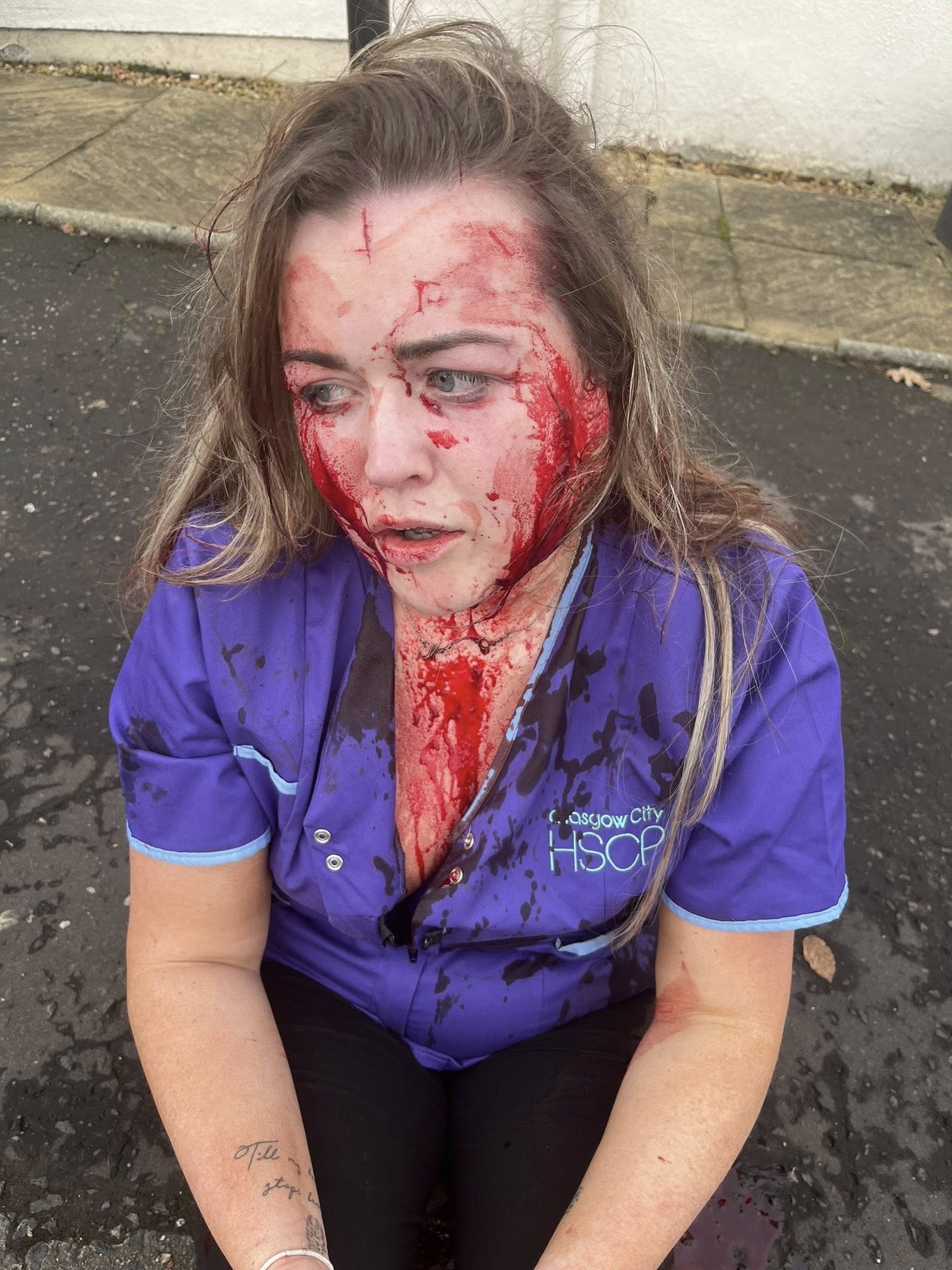 Sarah was left with numerous stab wounds following the attack.