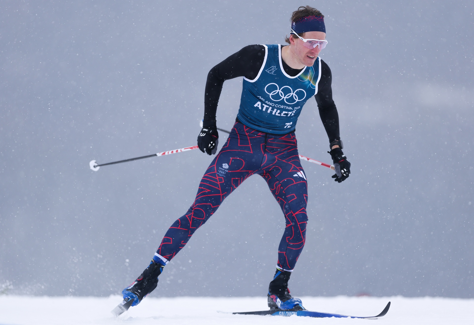 VAL DI FIEMME, ITALY - FEBRUARY 04: Andrew Musgrave of Team Great Britain on day minus two of the Milano Cortina 2026 Winter Olympic games at Tesero Cross-Country Skiing Stadium on February 04, 2026 in Val di Fiemme, Italy. (Photo by Alex Pantling/Getty Images)