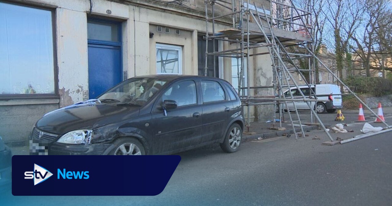 Road closed in Edinburgh after car crashes into parked vehicles and ...