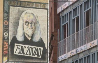 Iconic Billy Connolly mural completely covered by student flats