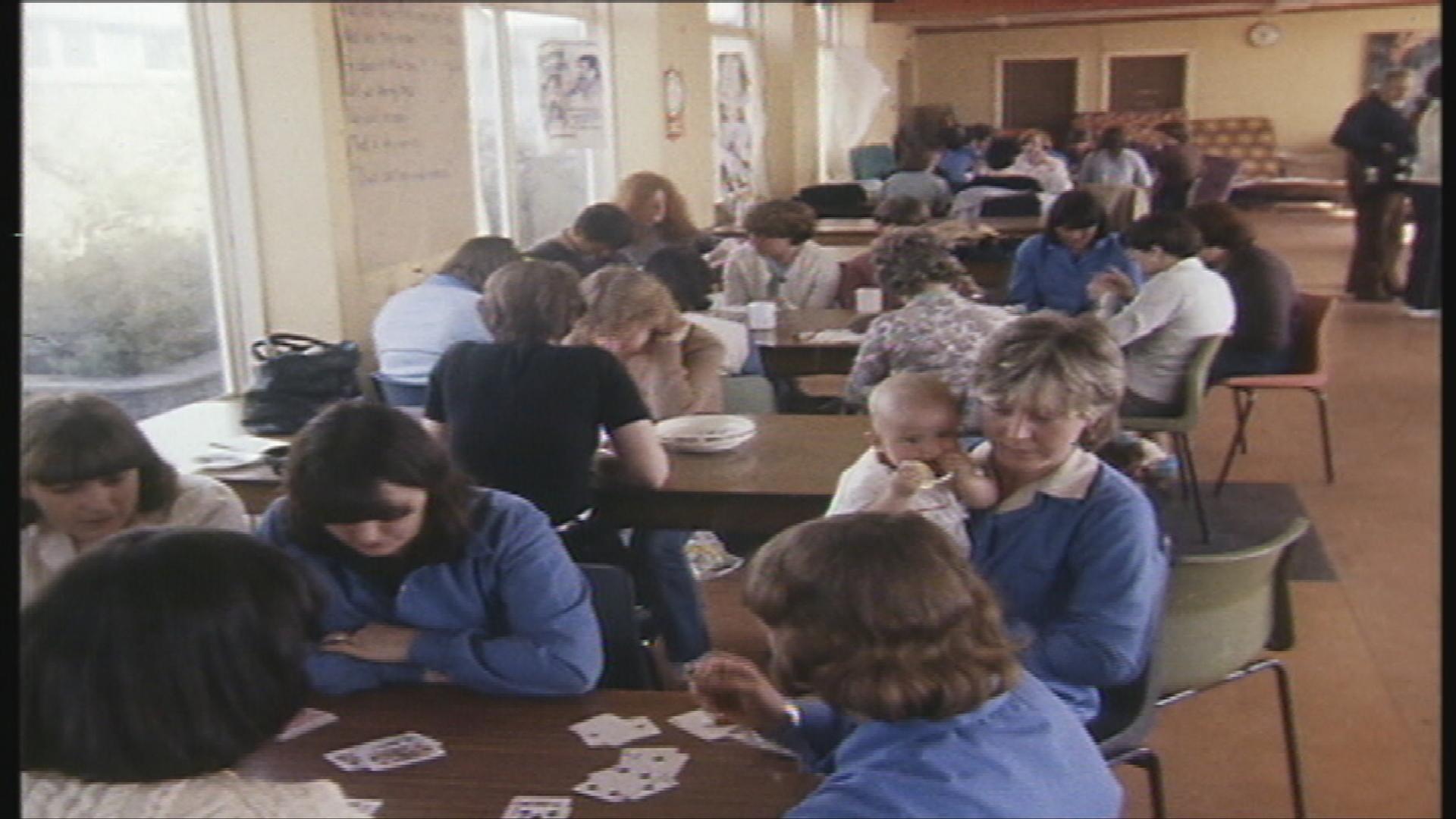 Workers during the occupation