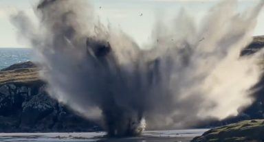 Watch moment suspected bomb blown up in controlled explosion on Tiree