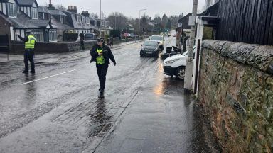 Manhole cover ‘explodes’ in Dunfermline forcing road to close and public urged to stay away