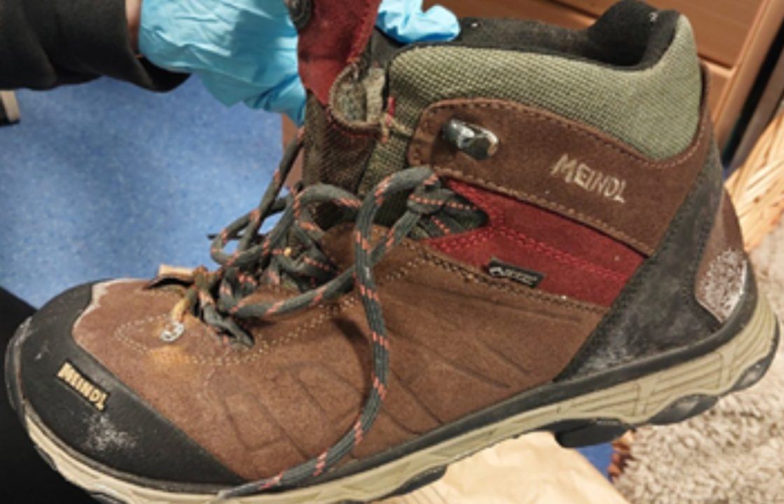 Picture of rare Meindl boots released as efforts to identify woman found off coast of Iona continue