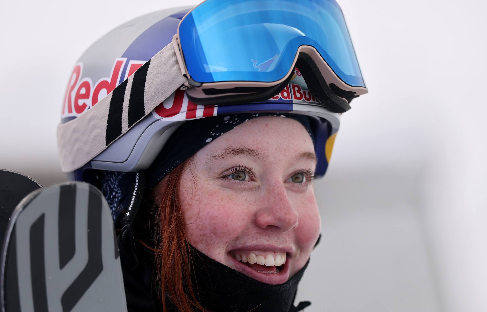 ASPEN, COLORADO - JANUARY 09: Kirsty Muir of Team Great Britain looks on after winning the Aspen Snowmass Women's Freeski Slopestyle Finals during the Toyota US Grand Prix 2026 at Aspen Snowmass Ski Resort on January 09, 2026 in Aspen, Colorado.  (Photo by Michael Reaves/Getty Images)